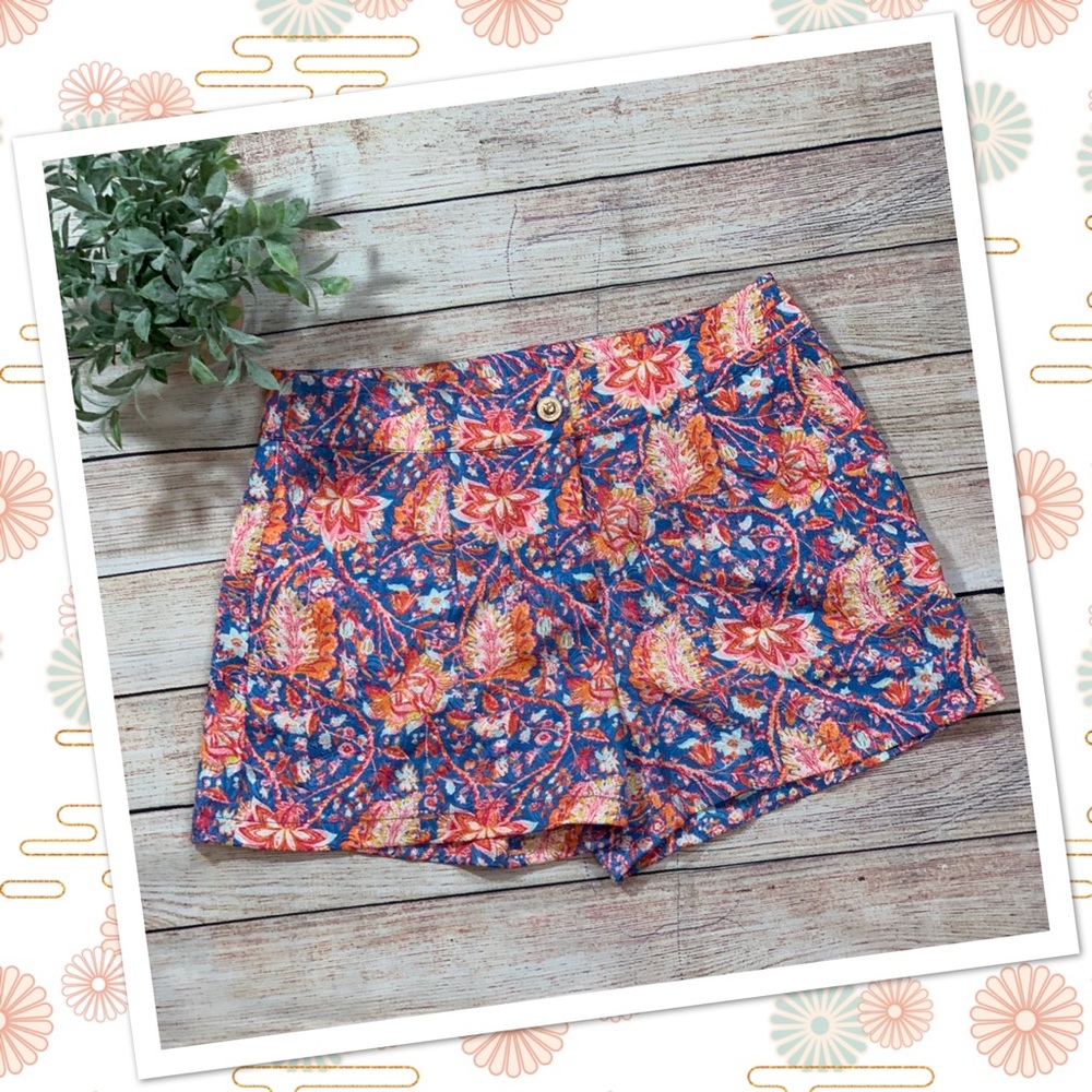 I.Madeline Summery Pastel Colored Floral Shorts